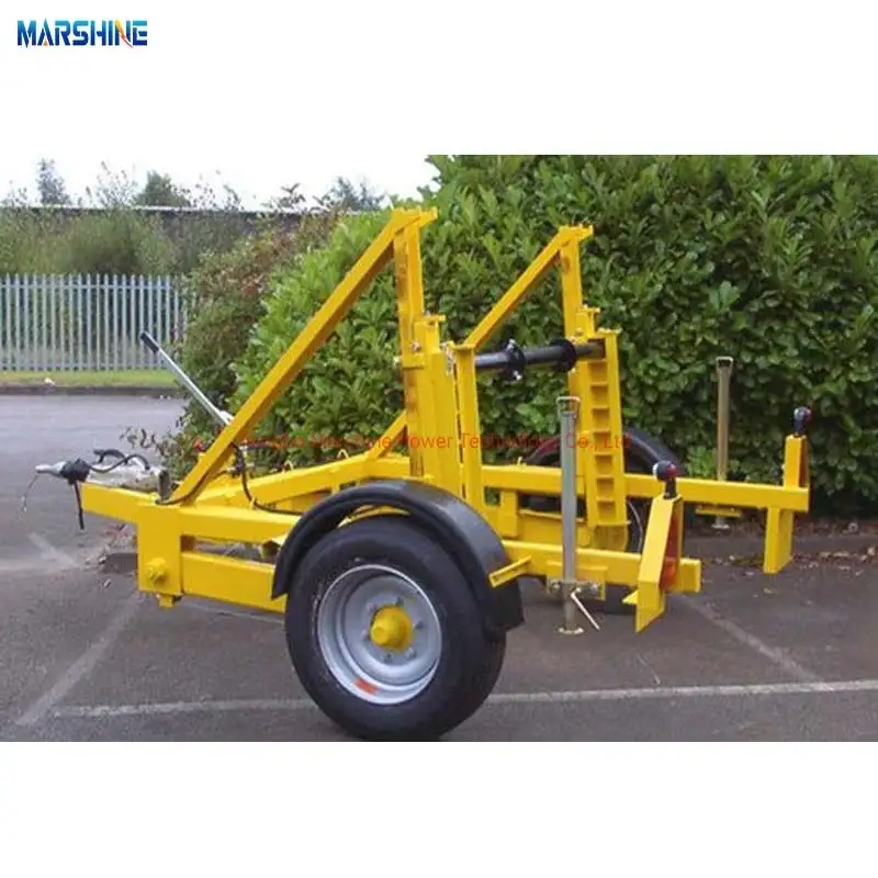 Hydraulic Cable Drum Trailer With Double Reel