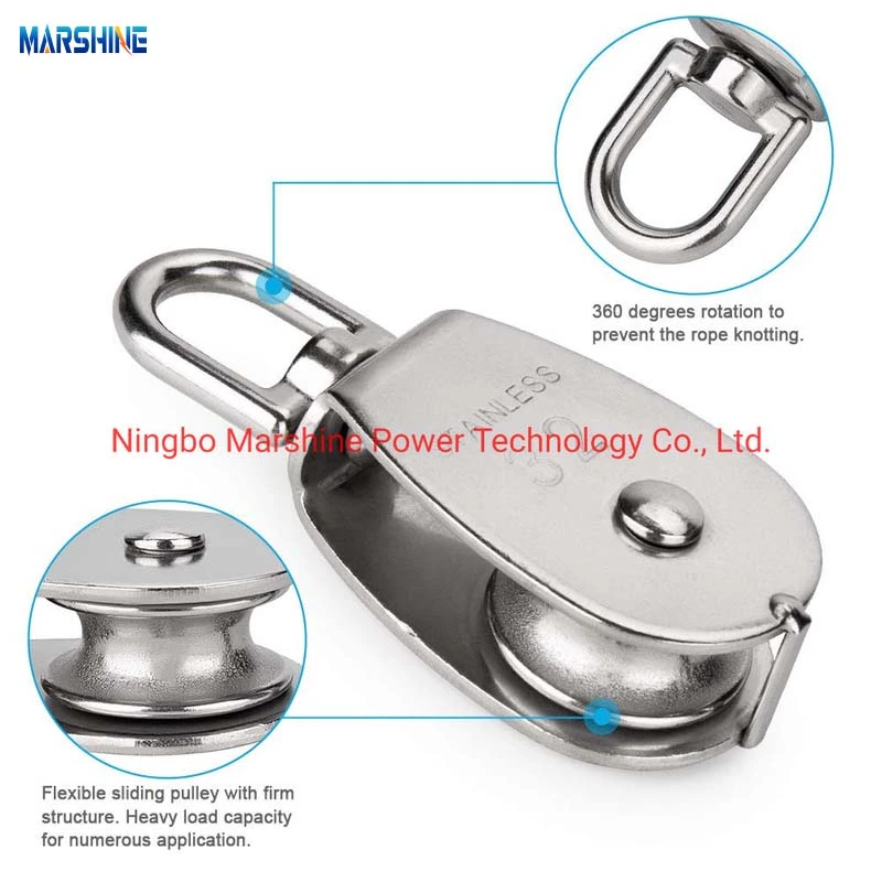 Stainless Steel Wire Rope Pulley With Bearing